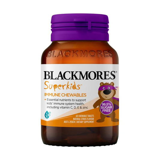 Blackmores Superkids Immune Chewables - 60 Citrus Flavored Tablets-Auzzi Store