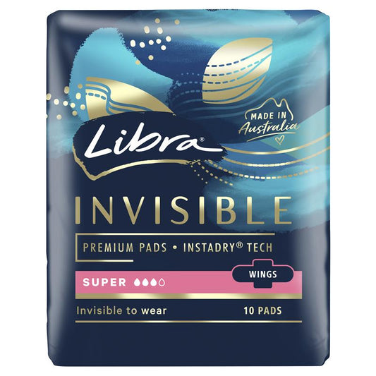 Libra Invisible Super Pads with Wings, BodyFit, 10-Pack – view 2