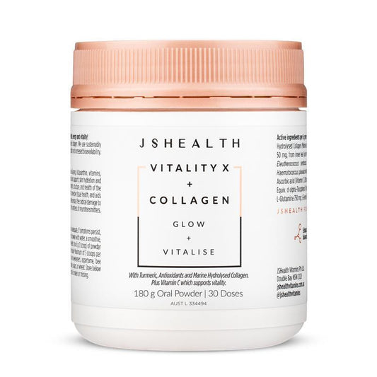 JSHEALTH Vitality X + Collagen Powder 180g - Skin & Energy Support