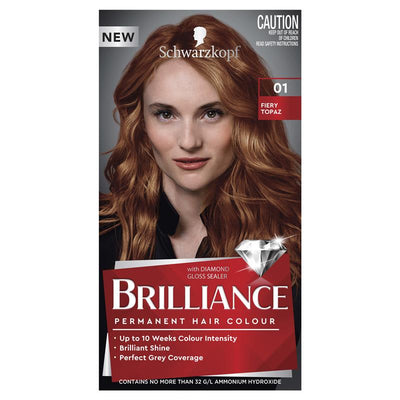 Schwarzkopf Brilliance 01 Fiery Topaz Hair Color - Permanent Fashion Shade