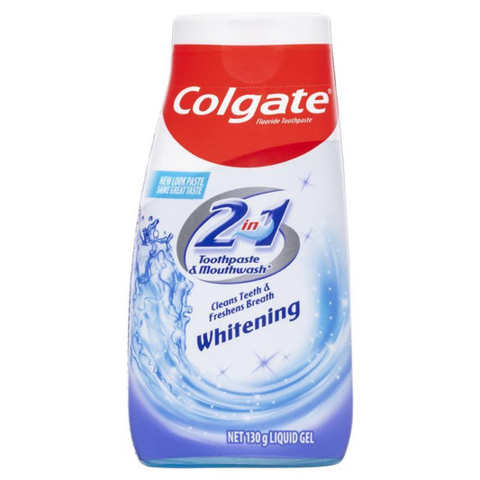 Colgate 2 in 1 Whitening Toothpaste & Mouthwash - 130g-Auzzi Store