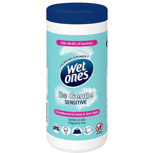 Wet Ones Be Gentle Canister (50 Pack) - Gentle Cleansing Wipes - Auzzistore