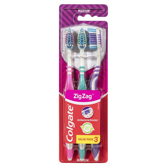 Colgate Zig Zag Deep Interdental Clean Toothbrush Medium - 3 Pack-Auzzi Store