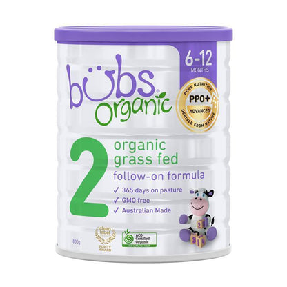 Bubs Organic Grass Fed Follow-on Milk Formula 800g - Ideal for Growing Infants - Auzzi Store