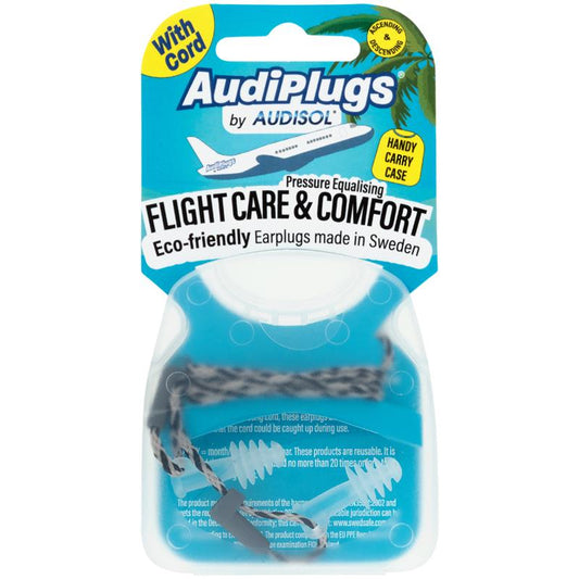Audiplugs Flight Care & Comfort - Soft Silicone Ear Plugs (1 Pair)