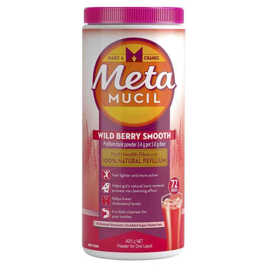 Metamucil Daily Fibre Supplement Smooth Wild Berry - 72 Doses-Auzzi Store