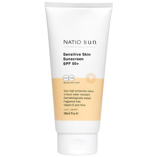 Natio Sensitive Skin Sunscreen SPF 50+ - 200ml