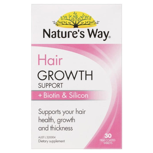 Nature's Way Hair Growth Support with Biotin & Silicon - 30 Tablets - Auzzi Store
