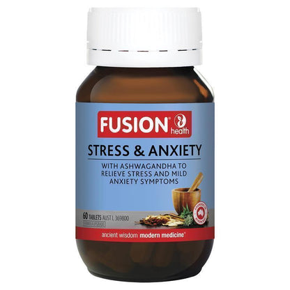 Fusion Stress & Anxiety Support – Ashwagandha KSM-66®, 60 Tablets