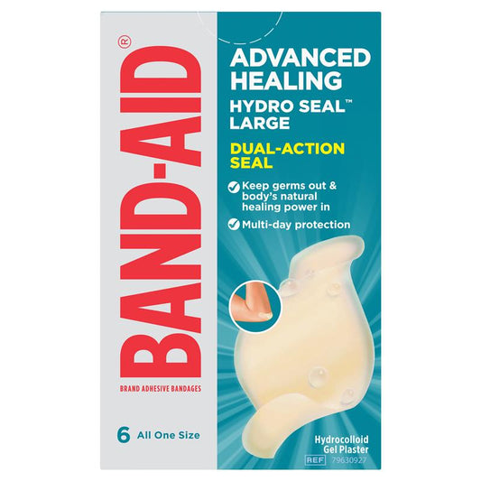 Band-Aid Advanced Healing Hydro Seal Gel Plasters Large 6 Pack - Ultimate Protection-Auzzi Store
