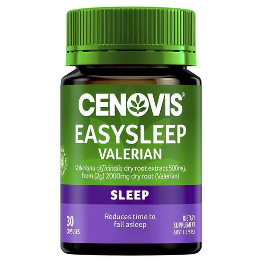 Cenovis Easy Sleep Valerian 2000mg - 30 Capsules for Restful Nights