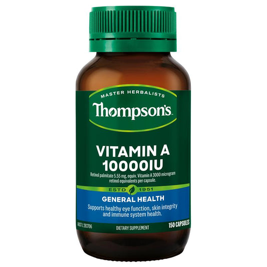 Thompson's Vitamin A 10,000 IU 150 Capsules for Eye, Skin & Immune Health