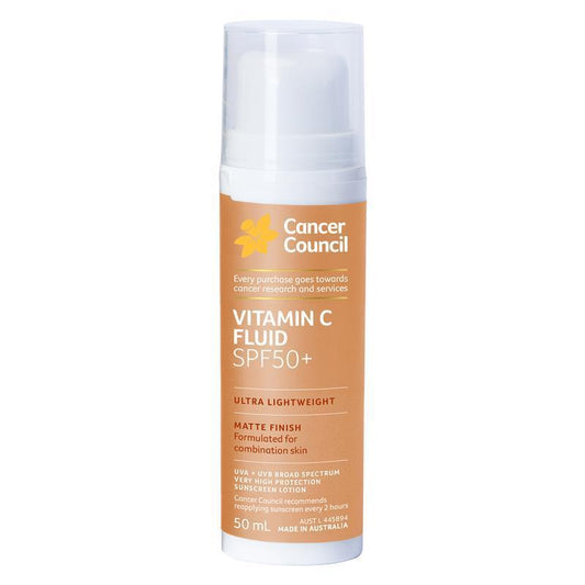 Cancer Council SPF50+ Vitamin C Fluid 50ml - Daily UV Defense