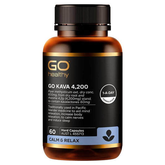 GO Healthy Kava 4200 - 60 Hard Capsules - Auzzi Store