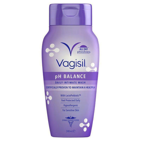 Vagisil pH Balanced Intimate Wash 240ml - Hypoallergenic, LactoPrebiotic™
