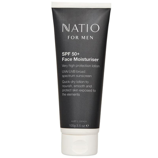 Natio for Men SPF 50+ Face Moisturiser 100g - Ultimate Sun Protection