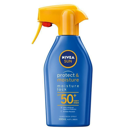 NIVEA Sun Protect & Moisture SPF50+ Sunscreen Trigger 300ml - High Protection Spray - Auzzi Store