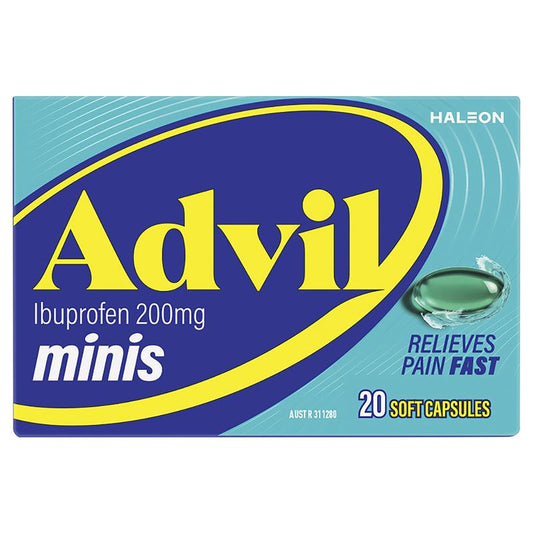 Advil Ibuprofen Pain Relief Liquid Mini - 20 Capsules – view 2 - Auzzistore