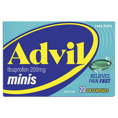 Advil Ibuprofen Pain Relief Liquid Mini - 20 Capsules