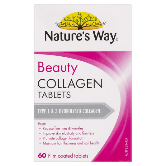 Nature's Way Beauty Collagen - 60 Tablets for Skin & Hair Health-Auzzi Store
