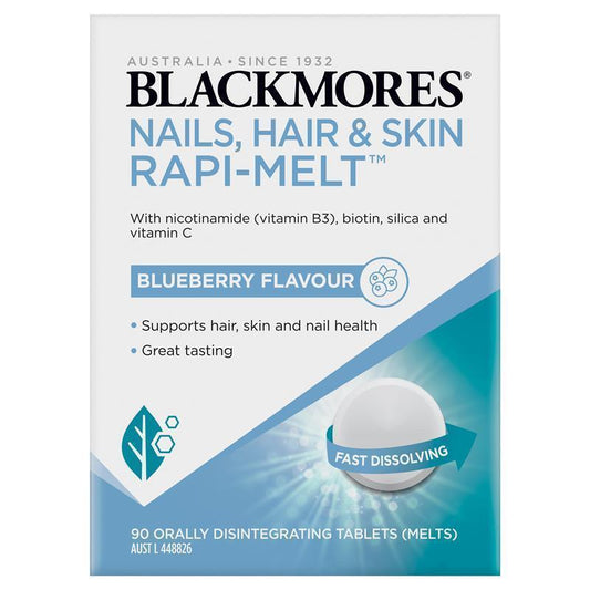 Blackmores Nails Hair+Skin Melt - 90 Tablets for Radiant Beauty