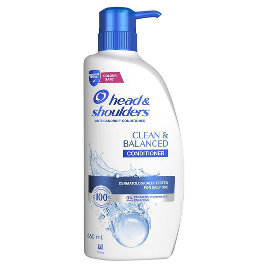 Head & Shoulders Clean & Balanced Conditioner 660ml - Nourish and Hydrate