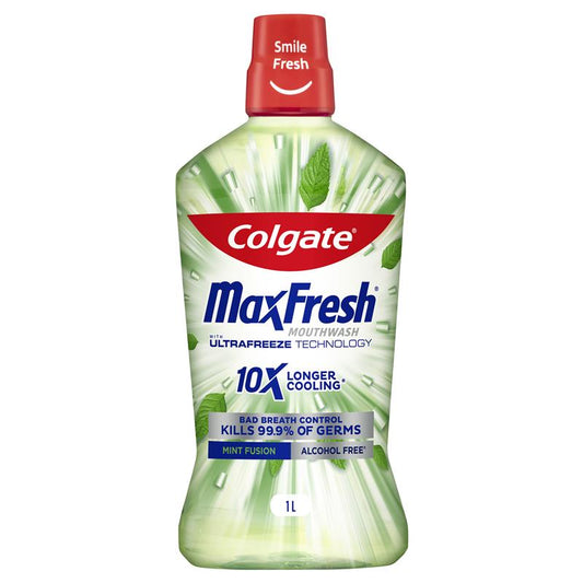 Colgate Max Fresh Mint Fusion Mouthwash 1L - Ultimate Freshness-Auzzi Store