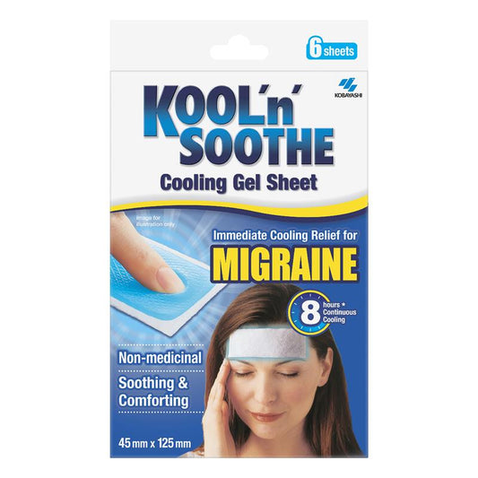 Kool n Soothe Migraine Relief - 6 Cooling Sheets-Auzzi Store
