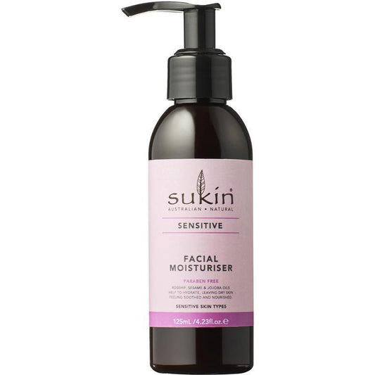 Sukin Sensitive Facial Moisturiser 125ml Pump-Auzzi Store