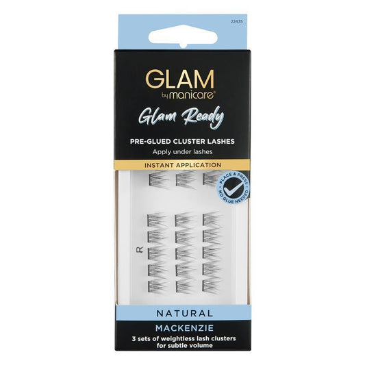 Glam By Manicare Glam Ready Pre-Glued Mackenzie Cluster Lashes - Natural