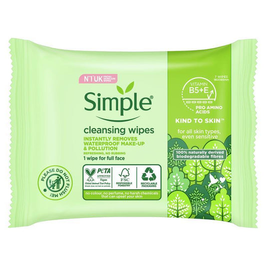 Simple Cleansing Facial Wipes - 7 Pack for Gentle Cleansing-Auzzi Store
