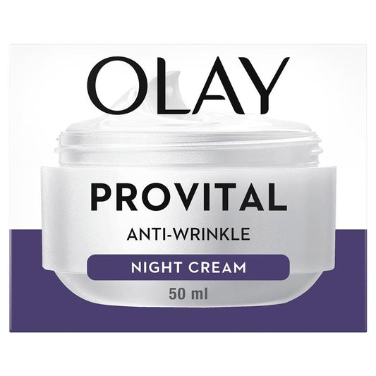 Olay ProVital Night Cream 50g - Anti-Wrinkle Care for Mature Skin-Auzzi Store