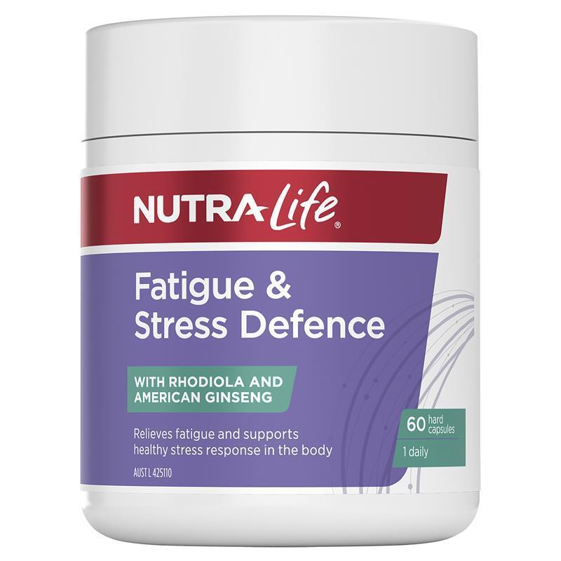 Nutra-Life Fatigue & Stress Defence - 60 Capsules for Energy Support