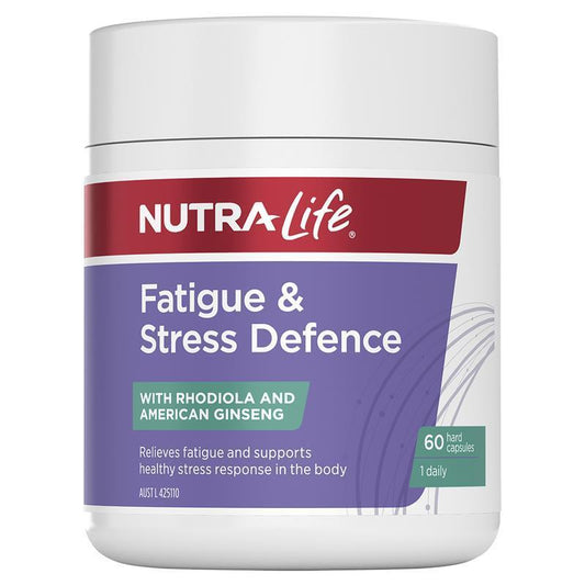 Nutra-Life Fatigue & Stress Defence - 60 Capsules for Energy Support