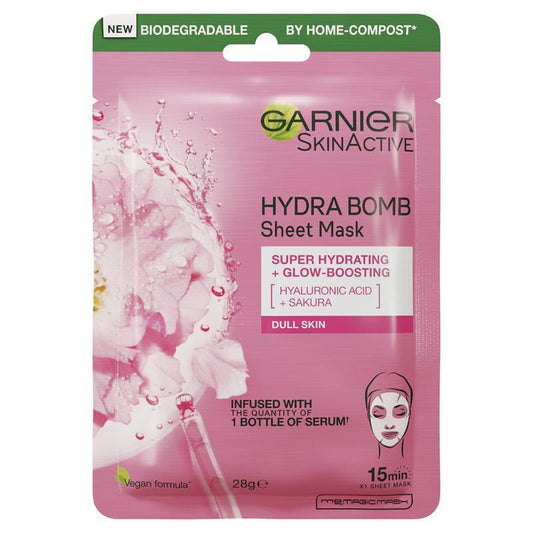 Garnier Hydra Bomb Hyaluronic Acid + Sakura Sheet Mask 28g