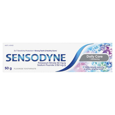 Sensodyne Daily Care + Whitening Toothpaste - 50g for Sensitive Teeth