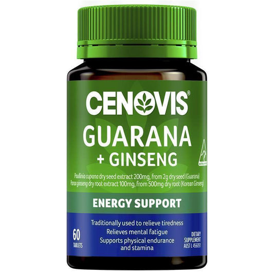 Cenovis Guarana + Korean Ginseng Energy Tablets - 60