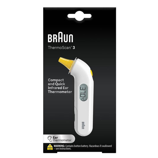 Braun ThermoScan 3 Ear Thermometer - Quick & Accurate Temperature Monitoring - Auzzistore