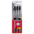 Colgate 360 Charcoal Anti-Bacterial Toothbrush 3 Pack - Whole Mouth Clean