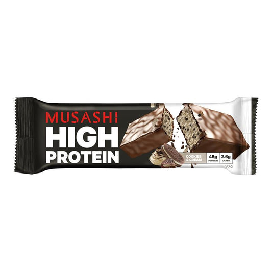 Musashi High Protein Bar - Cookies and Cream 90g | Delicious Protein Boost-Auzzi Store