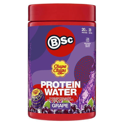 BSc x Chupa Chups Protein Water Grape 700g - Natural Muscle Strength Booster