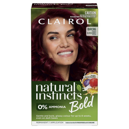 Clairol Natural Instincts Bold Deep Burgundy Permanent Hair Colour 180g – view 2