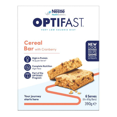 Optifast VLCD Bars Cereal 6 x 65g NEW