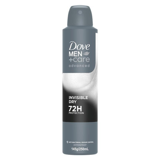 Dove Men+Care Invisible Dry Antiperspirant Spray 250ml, 72hr Protection