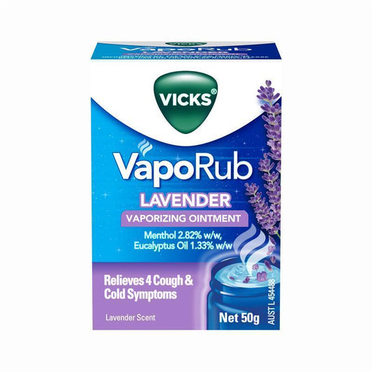 Vicks VapoRub Lavender Decongestant Rub - 50g for Cough & Cold Relief