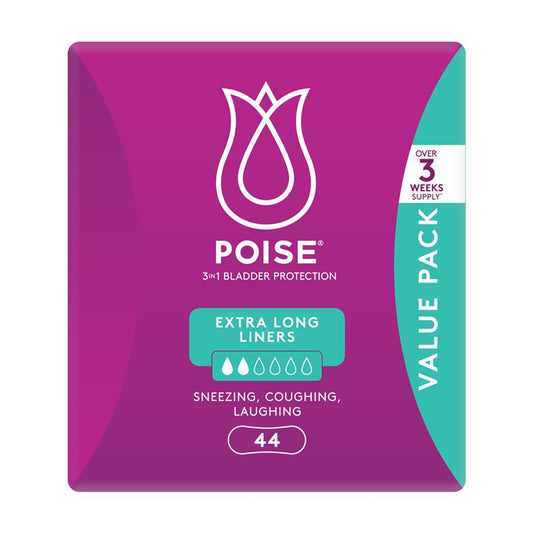 Poise Extra Long Bladder Leak Liners 44 Pads – 3-in-1 Protection – view 2