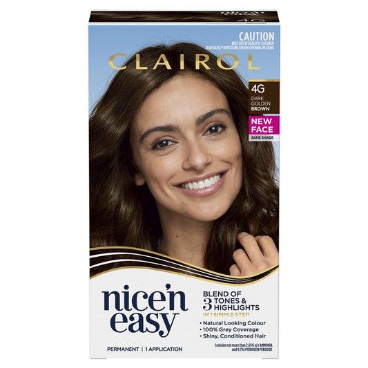 Clairol Nice N Easy 4G Dark Golden Brown Permanent Hair Colour 173g – view 2