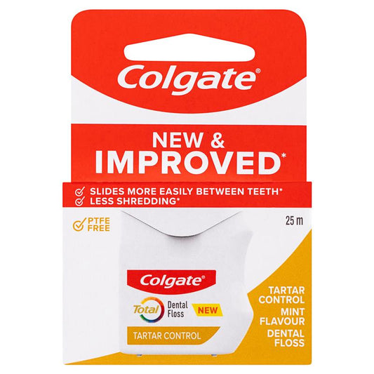 Colgate Total Tartar Control Dental Floss 25m - Mint Flavor for Superior Oral Care-Auzzi Store