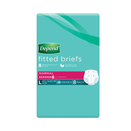 Depend Fitted Briefs Large - 8 Pack for Superior Incontinence Care-Auzzi Store