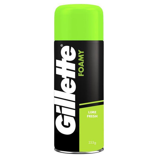 Gillette Sensitive Shave Foam Lemon Lime 333g Value Pack with Aloe Vera